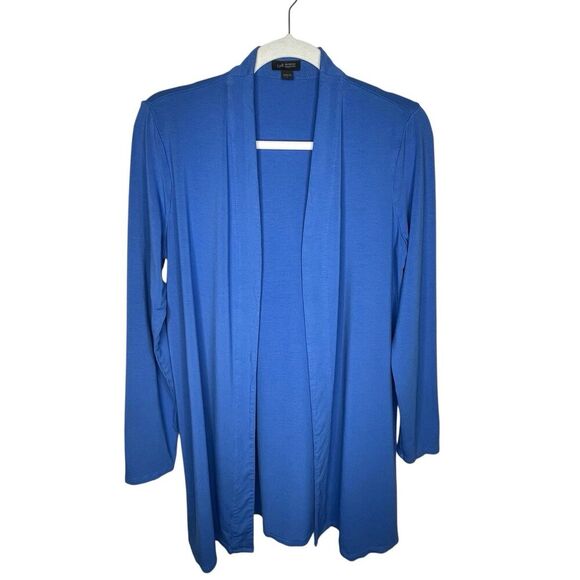 J. Jill Cardigan Wearever Rayon Jersey Knit‎ Open Front Long Sleeve Blue SZ S - Picture 1 of 9